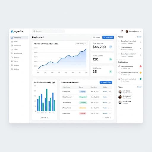 AgenClic mockup