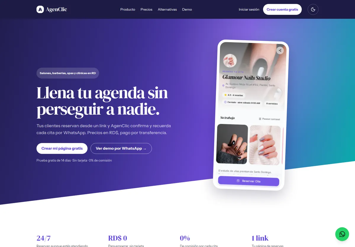 AgenClic: Agenda sin perseguir. Atiende sin perder.